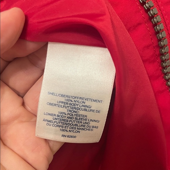 Lands' End Red Lined Raincoat - Picture 6 of 7